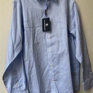 Hart Schaffner Marx Blue Casual Button Down Shirt